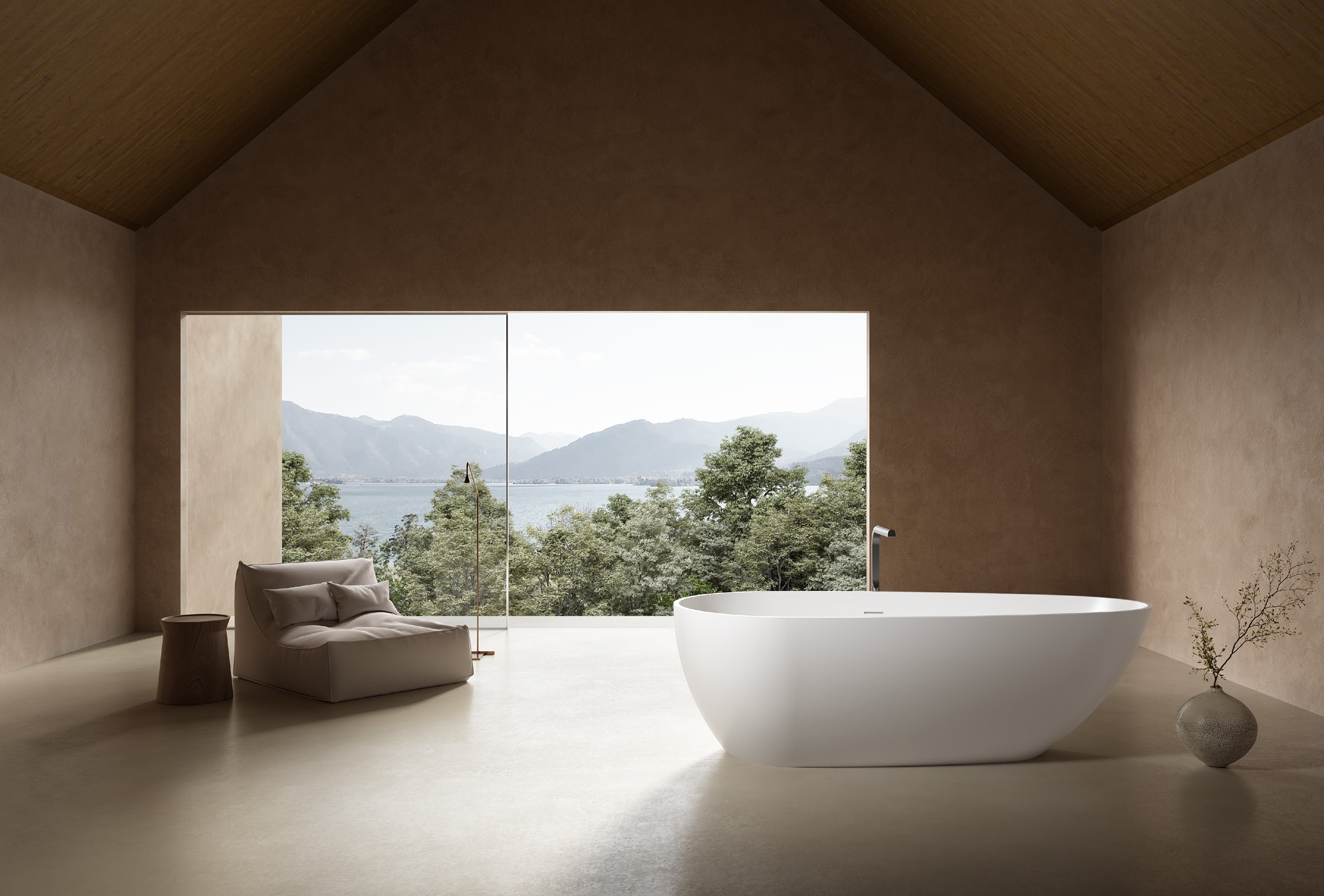 Compact Stone Bathtub