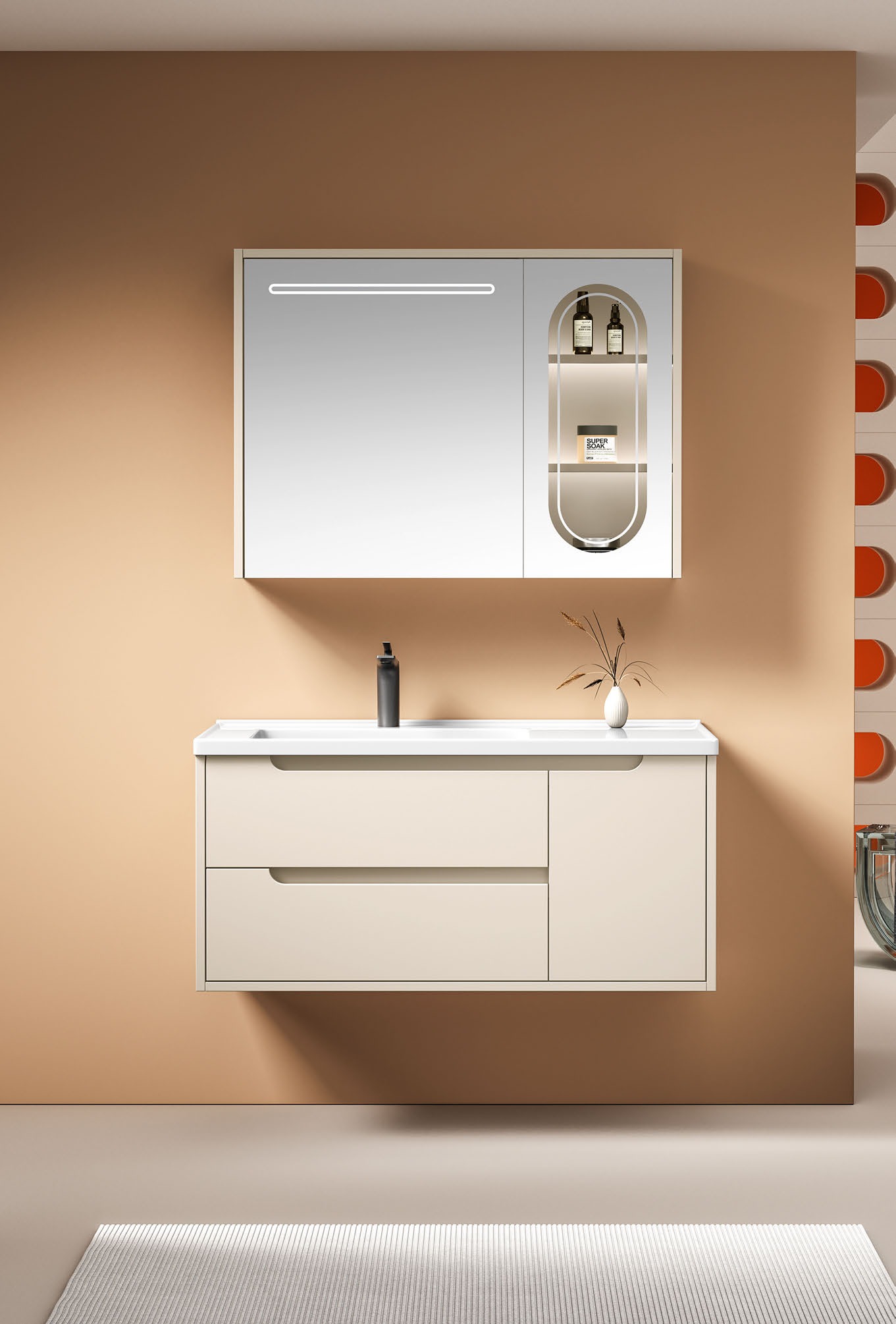 Light-Tone Drawer Vanity