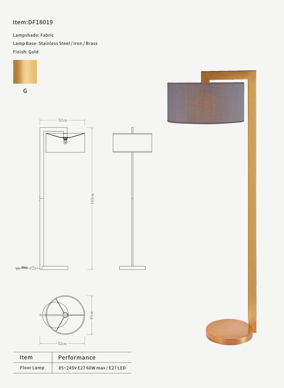 Offset-Arm Floor Lamp