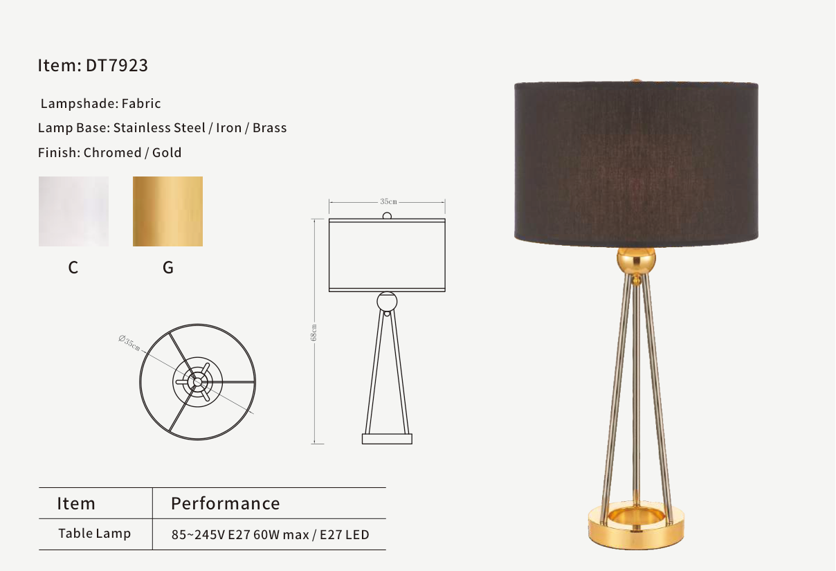 Glass-Frame Table Lamp